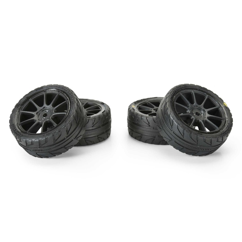 PRO-LINE 1/14 Vector Tire MTD 12mm Black Velocity Wheel (4): ARRMA TY