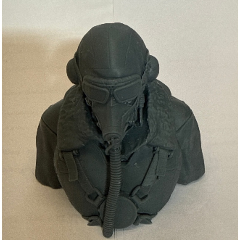 3D Printed WWII 1/8 Scale Plot - Head and Shoulders - Goggles down