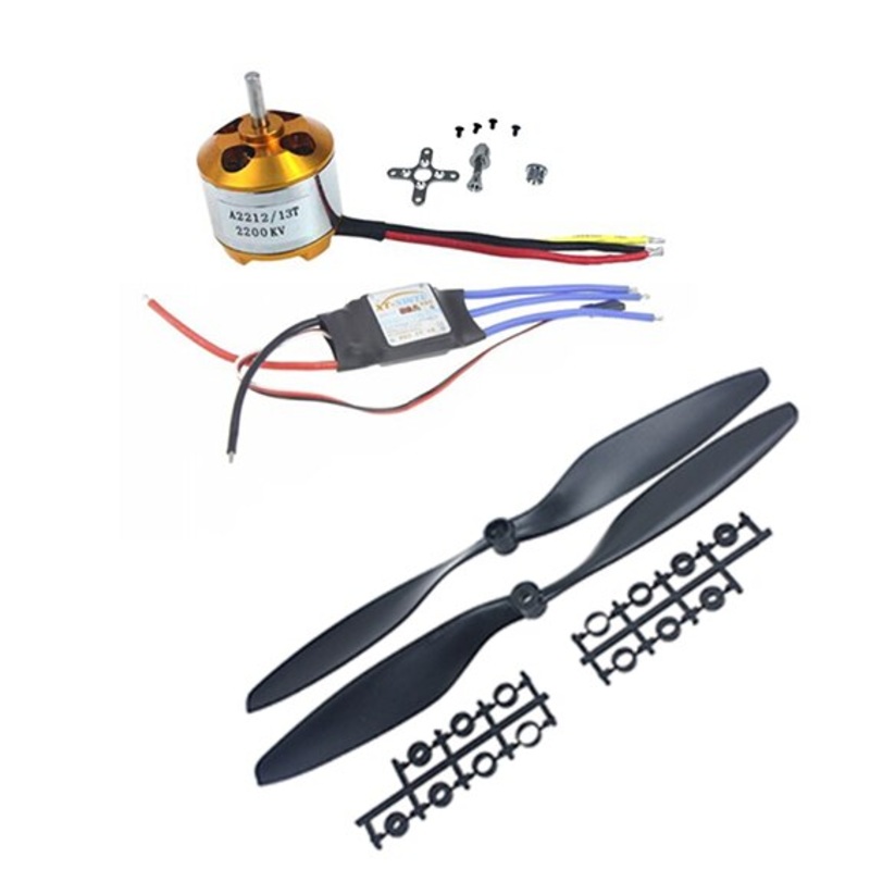 QWinOut A2212 2200KV Outrunner Motor + 30A ESC + 1045 Prop Propeller For F450 F500 F550 DIY Drone Kit