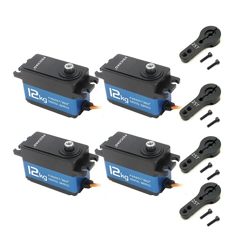 12kg Waterproof Servo Full Large Torque Metal Gear Digital Servo Low Profile for 1/10 RC Car 3racing SAKURA D4 CS Airplane Robot 1X180 Degree