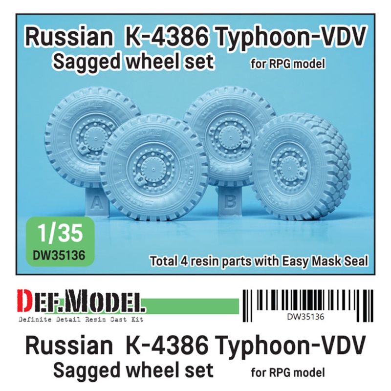 Def Model DW35136 1/35 Russian K-4386 Typhoon-VDV Sagged wheel set (for RPG model 1/35)