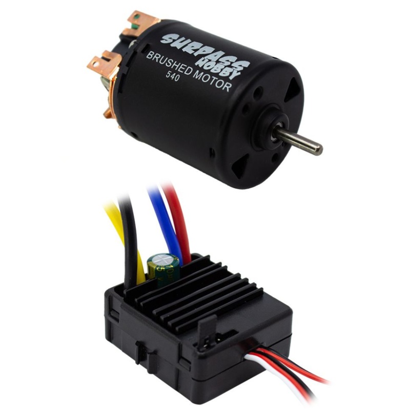 Overlander Surpass Hobby 540 Brushed Motor + 60A ESC Combo for On Road RC Cars - 27T