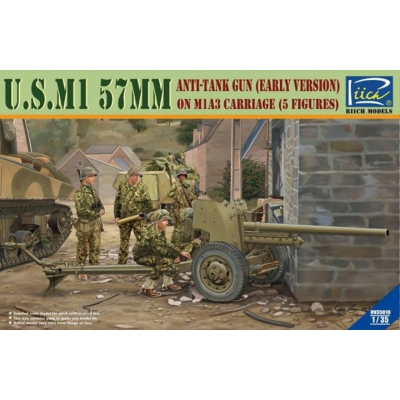 Riich 35019 1/35 U.S. M1 57mm Anti-tank gun on M1A3 Carriage