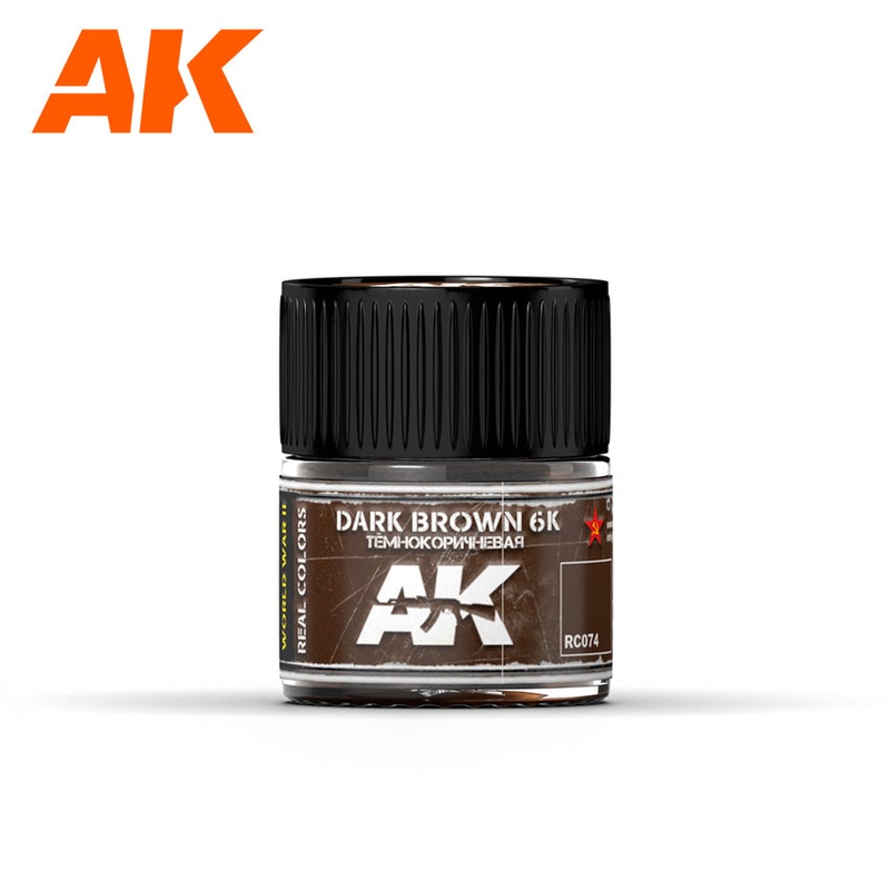 AK Interactive RC074 Real Colors : Dark Brown 6K 10ml