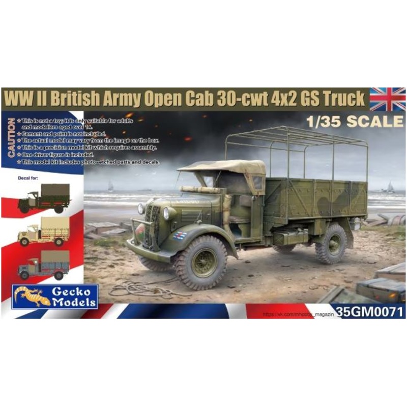 Gecko Models 35GM0071 1/35 WW II British Army Open Cab 30-cwt 4x2 GS Truck