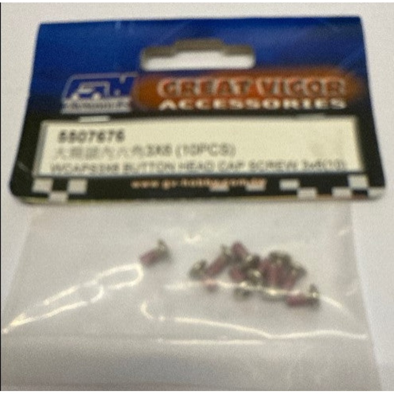 Great Vigor WCAPS 3x6 Button Head Screws - Pack 10 (Box 5)