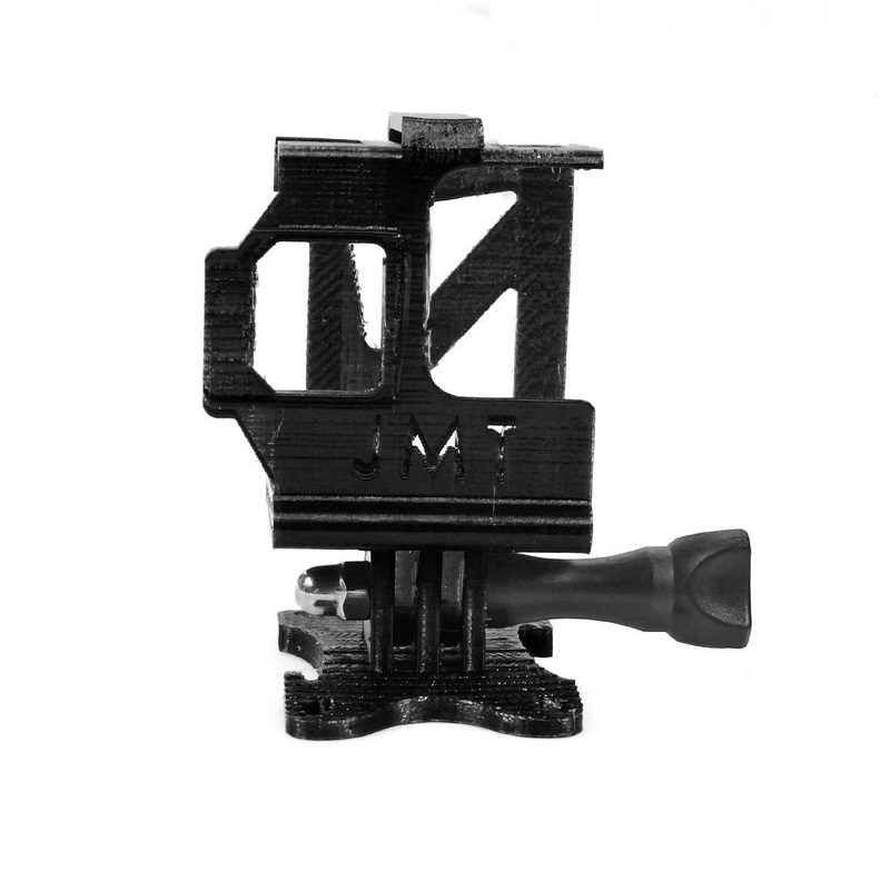 JMT 3D Printed Camera Mount TPU Protective Case Cam Cover Housing with Tripod Fixed Mount Adapter and Screws for Action Camera DIY RC FPV Racing Drone Quadcopter (Black) Purple