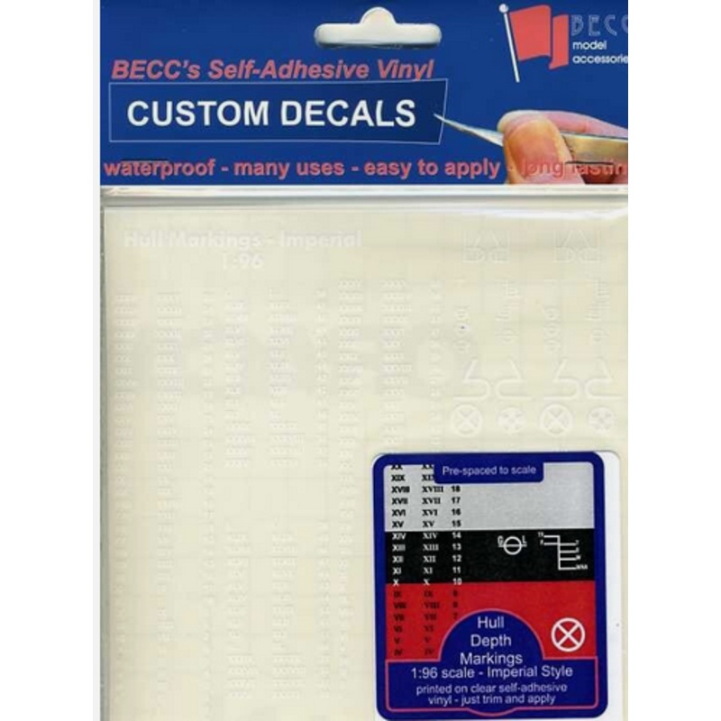 BECC White Hull Markings - Imperial - 1:96