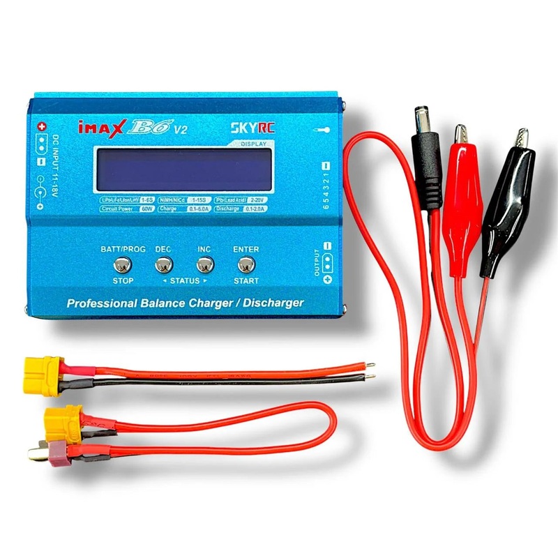 SkyRC iMAX B6 V2 60W Charger/Discharger (16A, 16S LiPo/Li-ion/LiFe) with 12V 5A 60W DC Power Adapter Original Balance Charger