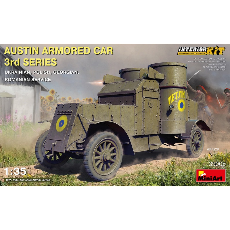 MiniArt 39005 1/35 Austin Armored Car 3rd Series: Ukranian, Polish, Georgian, Romanian Service