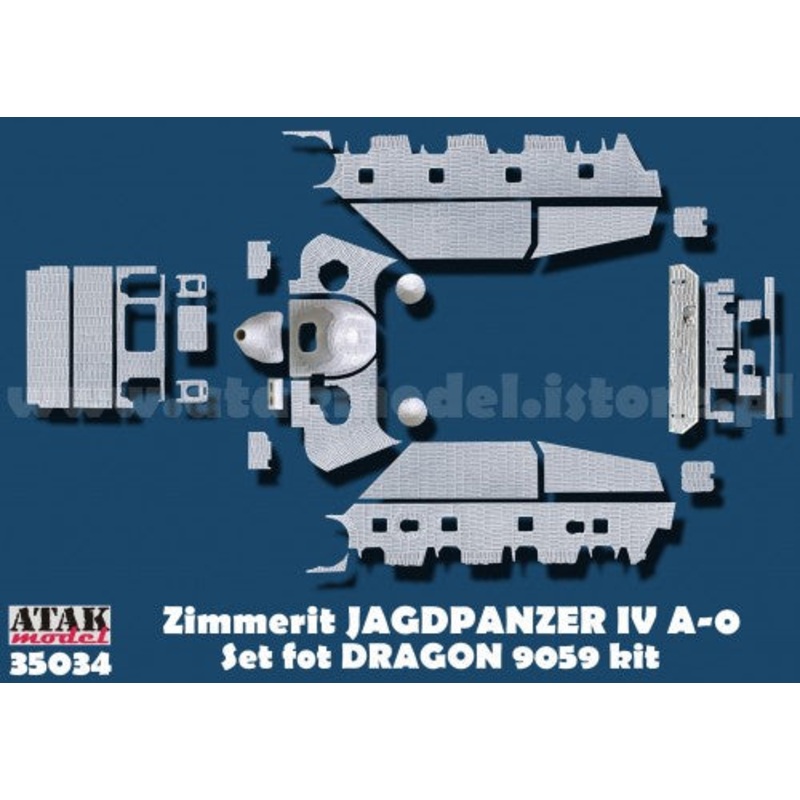 ATAK 35034 1/35 Zimmerit for Jagdpanzer IV A-0 (Dragon/Cyber Hobby)