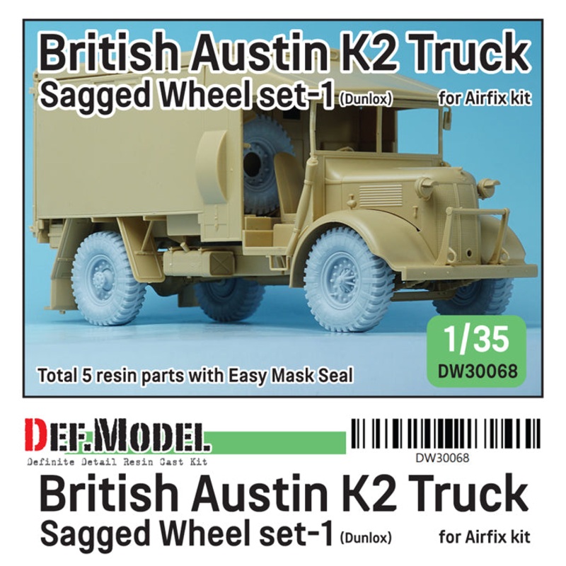 Def Model DW30068 1/35 British Austin K2 Truck Sagged wheel set (1) (for Airfix 1/35)