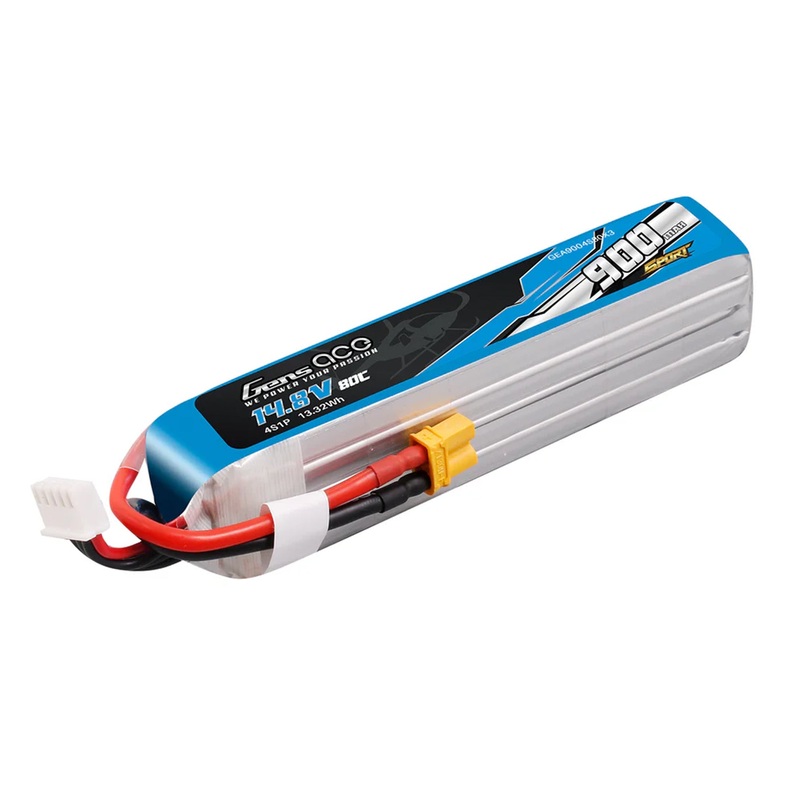 GENSACE Li-Po Sport 4S 14.8V 900mAh 80C with XT30