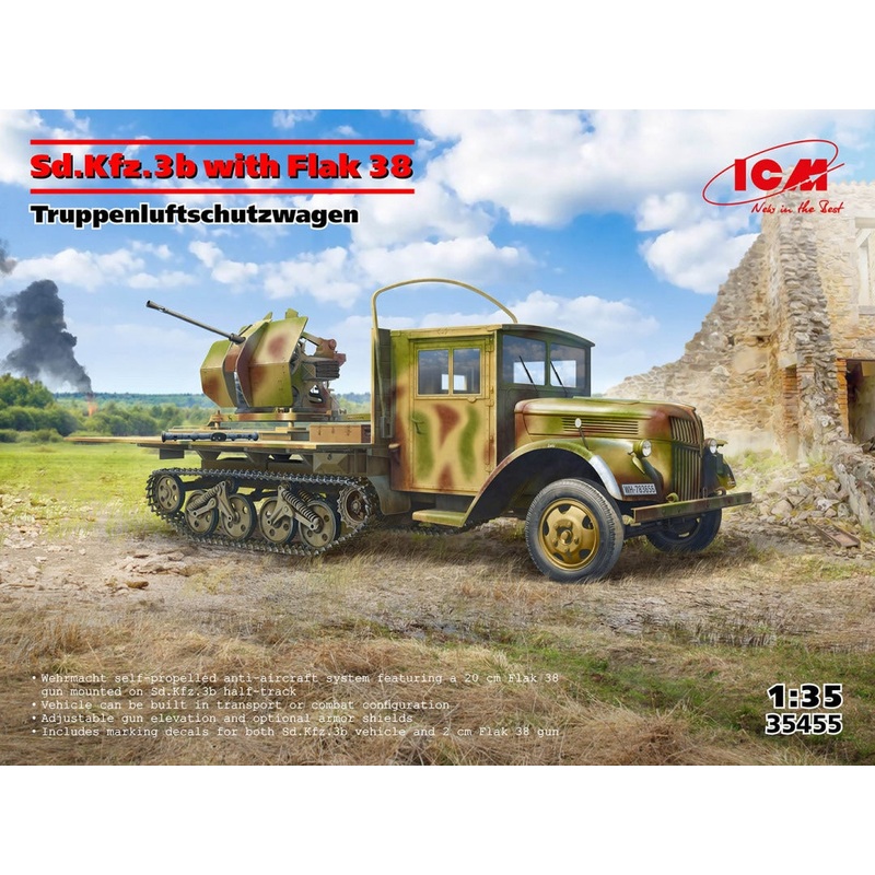 ICM 1/35 Sd.Kfz.3b with Flak 38 Truppenluftschutzwagen