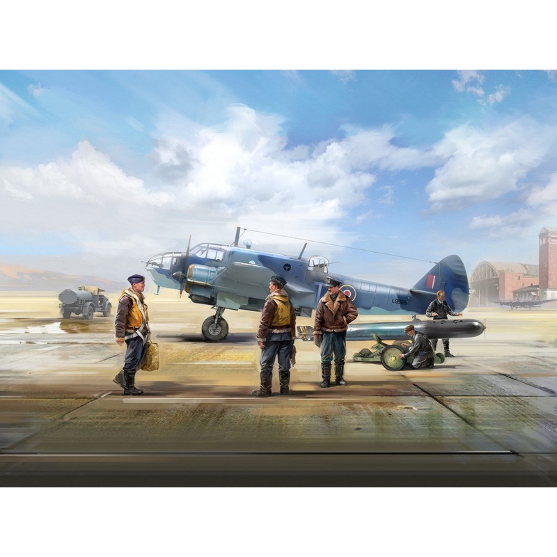 Bristol Beaufort Mk.IA with RAF Pilots & Ground Staff Figures