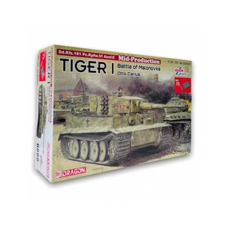 Dragon 6888 1/35 Tiger I Mid-Production w/Zimmerit Otto Carius - Battle of Malonovka Village 1944