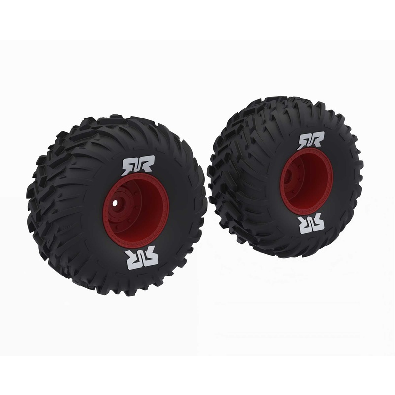 ARRMA dBoots Cut Chevron MT Tire Set Glued Red