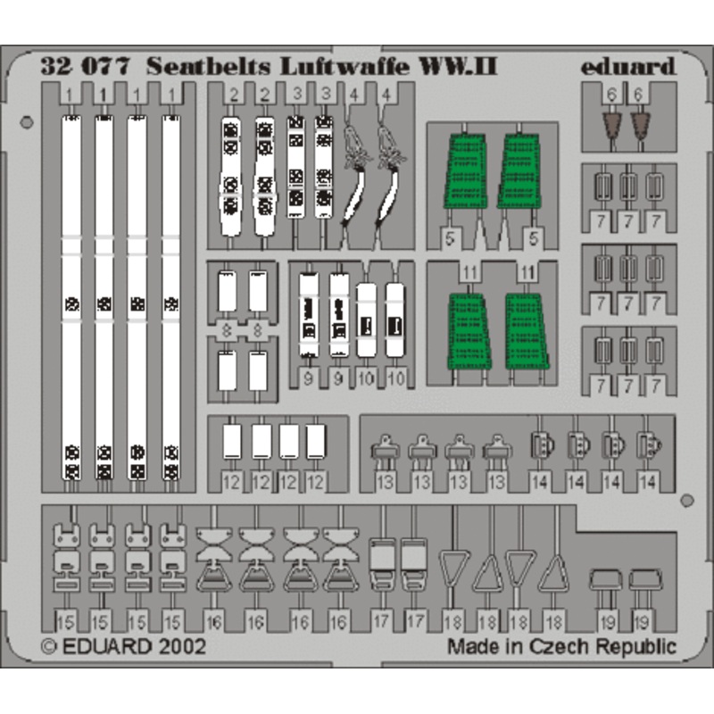 Eduard 32507 1/32 Seatbelts Luftwaffe WWII