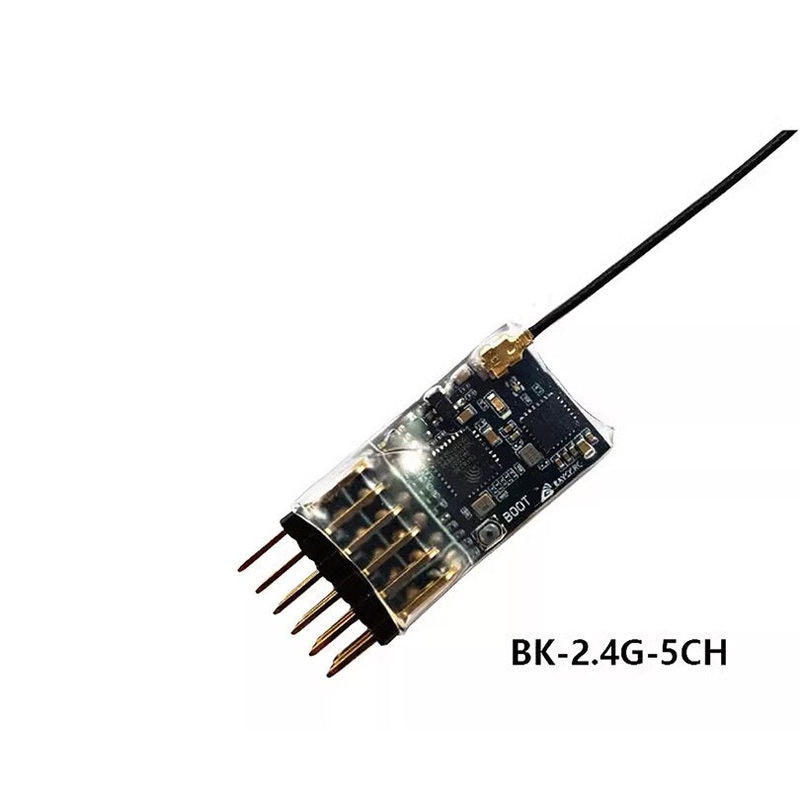 ELRS 2.4Ghz 5CH PWM ExpressLRS Receiver with 2.0dBi 2.4G Copper Pipe Antenna PWM/CRSF Protocol for RC FPV Fixed Wing Drone