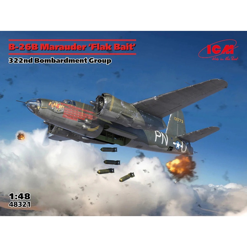 ICM 48321 1/48 B-26B Marauder Flak Bait 322nd Bombardment Group