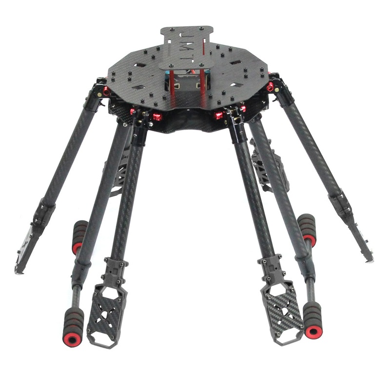JMT Saker675 675mm 6-axis Carbon Fiber Folding Rack DIY RC Drone Hexacopter Frame Kit with Landing skid Motor Mount