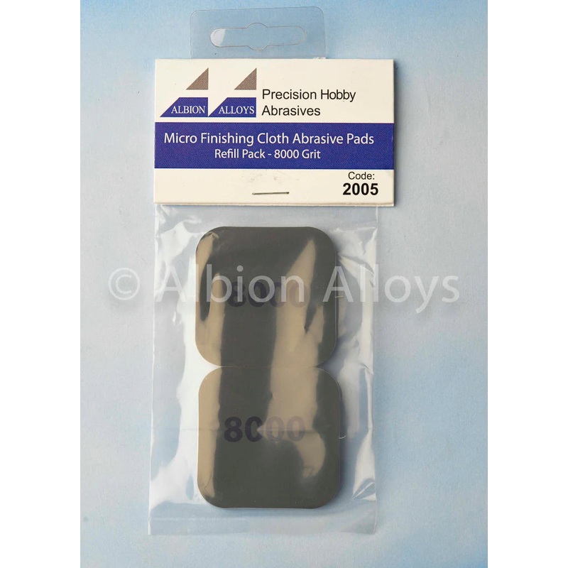 Albion Alloy Micro Finishing Cloth - Abrasive Pads - 8000 Grit (Pack of 2) 2008