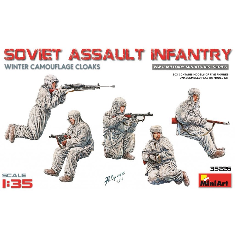 MiniArt 35226 1/35 Soviet Assault Infantry (Winter Camouflage Cloaks)