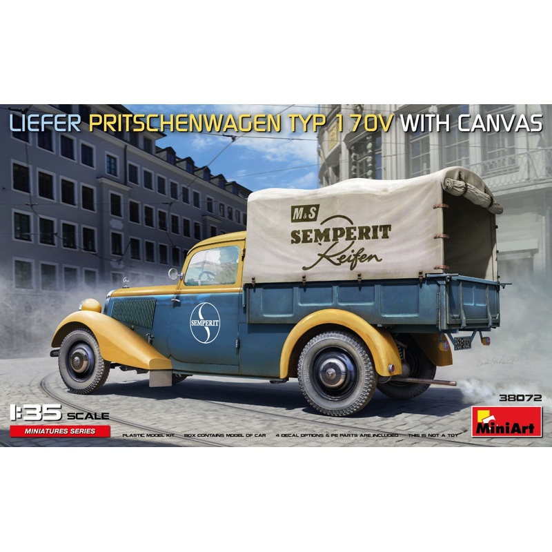MiniArt 38072 1/35 Liefer Pritschenwagen TYP 170V with Canvas