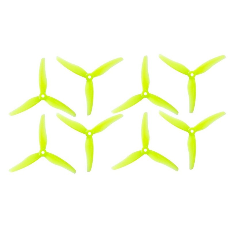 4 Pairs Gemfan WinDancer 51433 5mm Hole 3 Paddle Propeller Props CW CCW For 2206-2306 Motor for RC Drone FPV Racing Drone Orange