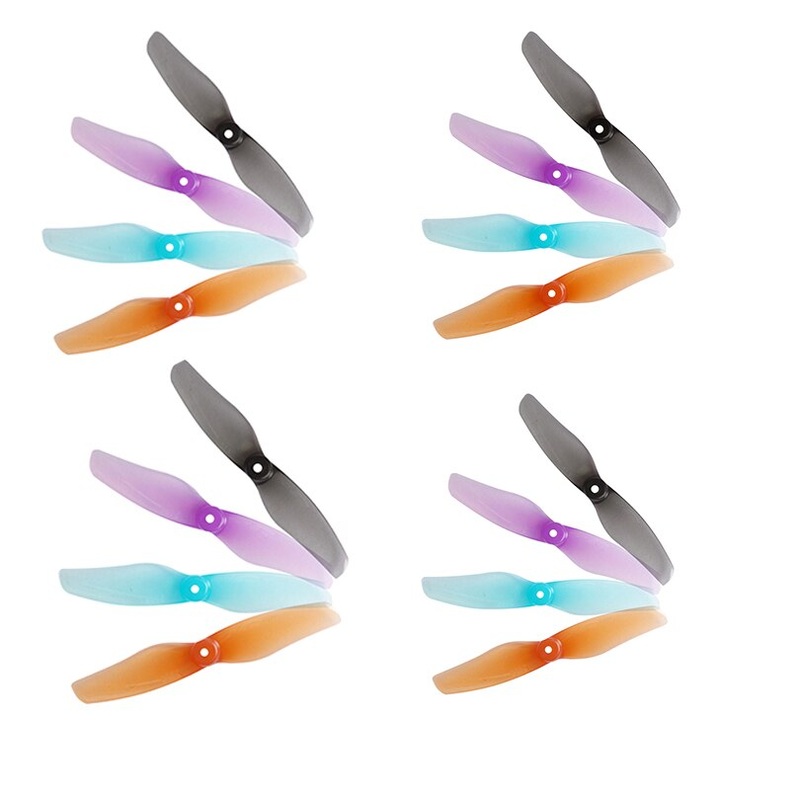 4Pairs(4CW+4CCW) Gemfan Hurricane 2008 2X0.8 51mm 2-Blade PC Propeller for FPV Freestyle 2inch Micro Indoor RC FPV Drones 4Pairs Purple