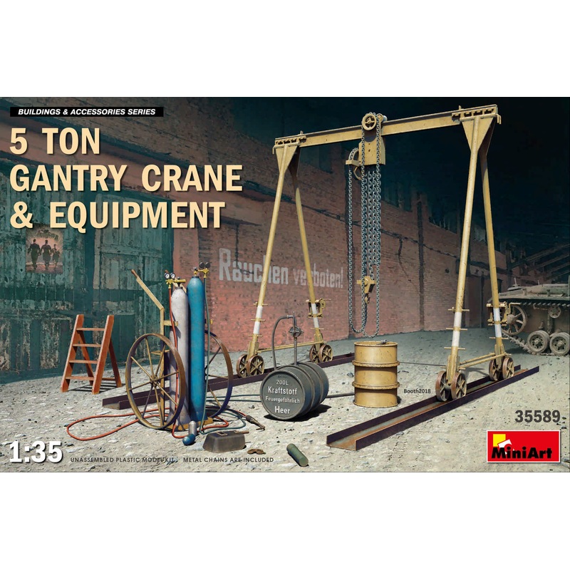 MiniArt 35589 1/35 5 Ton Gantry Crane & Equipment