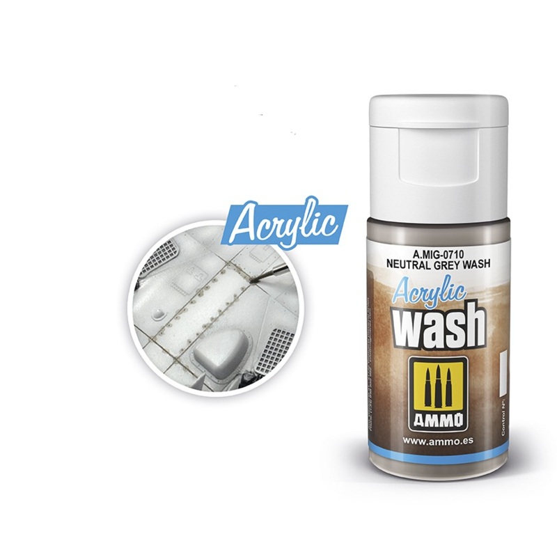 AMMO by Mig 710 Acrylic Wash Neutral Grey Wash