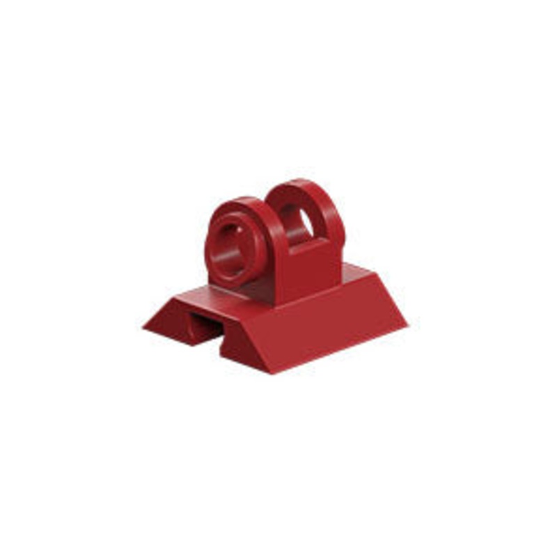 Hinged block tab, red