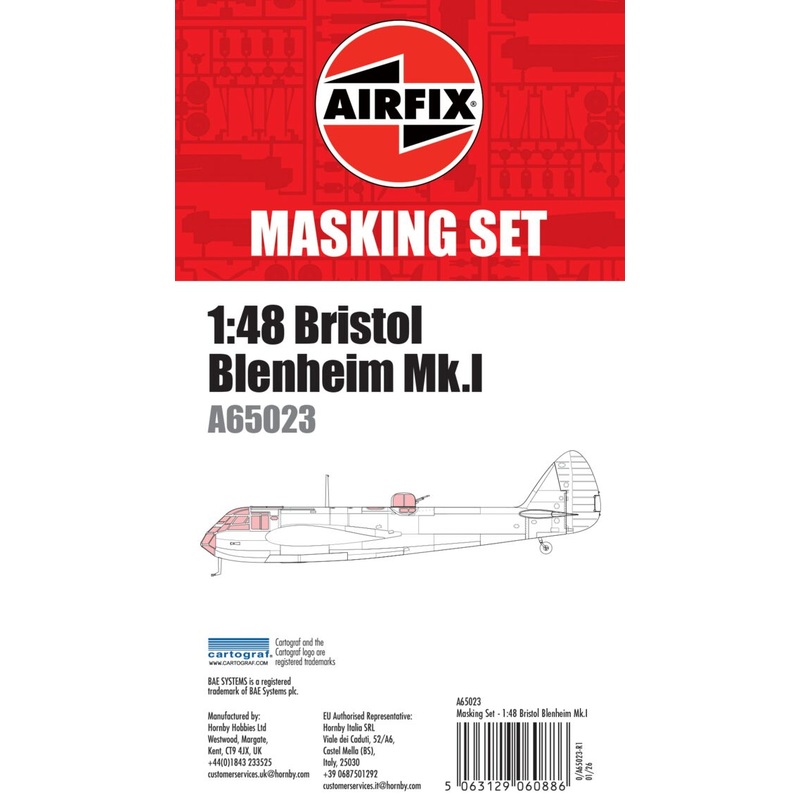 Airfix Masking Set - Bristol Blenheim Mk.I - 1:48 Scale 1:48 Scale