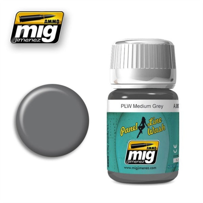 AMMO by Mig 1601 Panel Line Wash Medium Grey