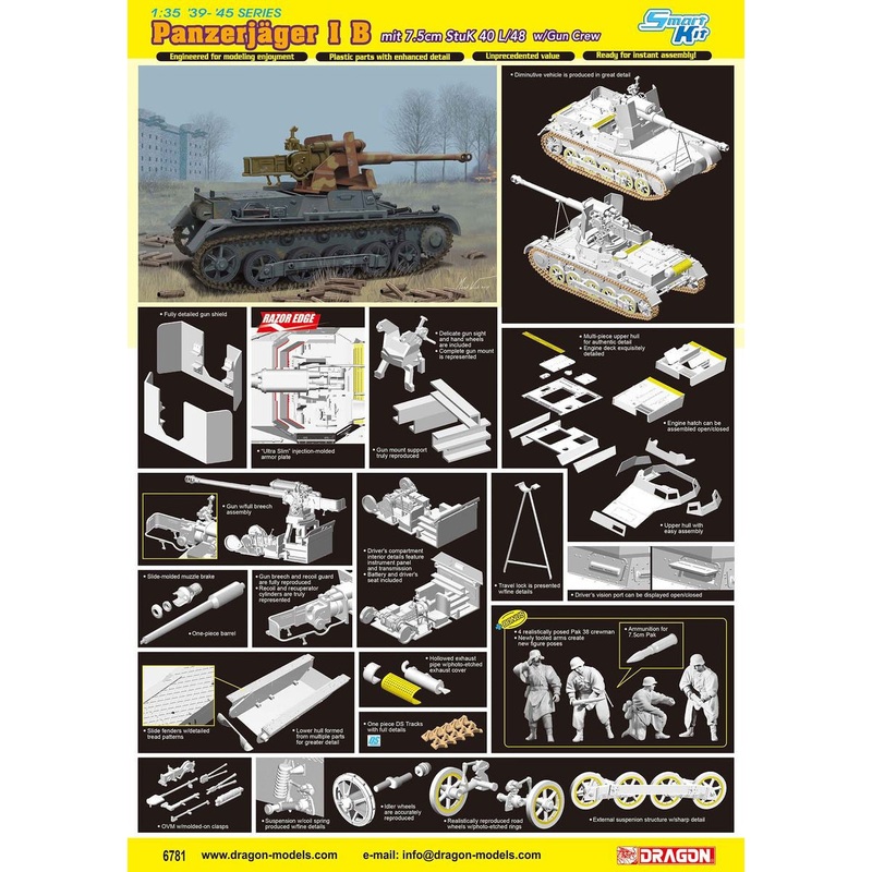 DRAGON Panzerjager IB mit 7.5cm StuK 40 L/48 with Gun Crew