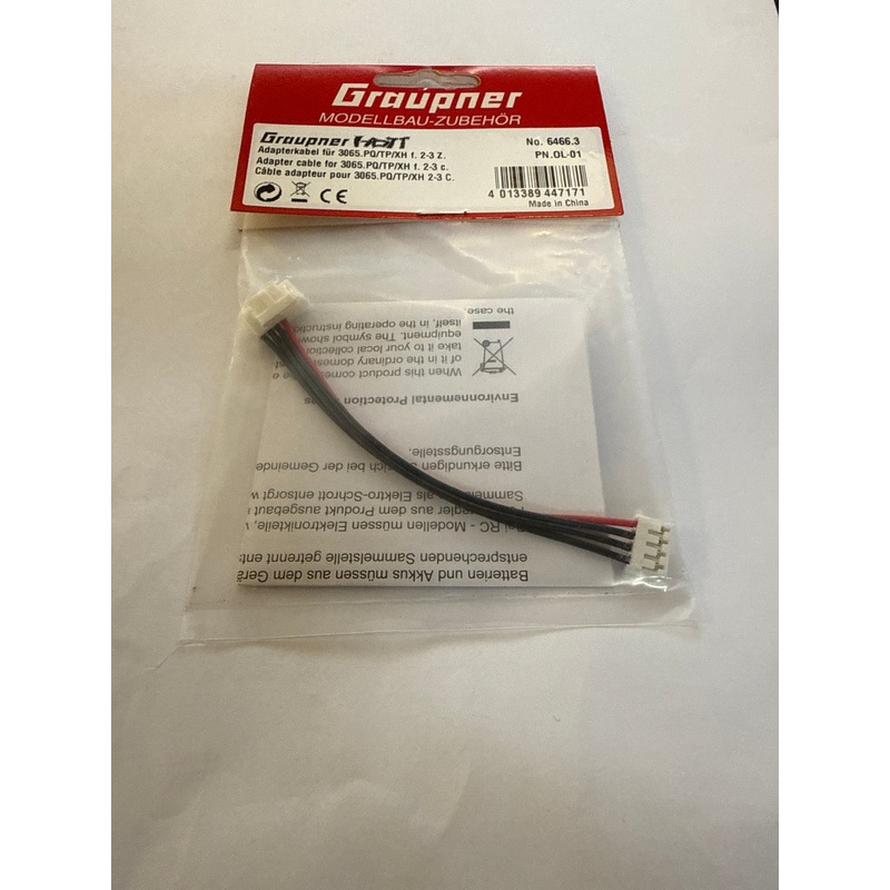Graupner Adapter Cable - PO/TP/XH - 2 - 3 Cells 6466.3
