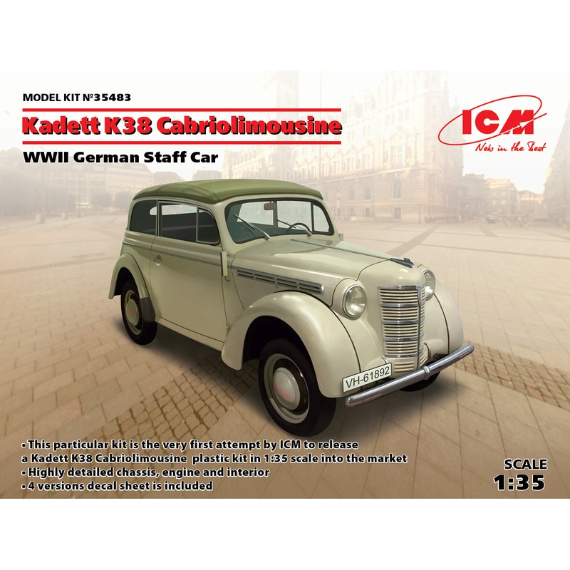 ICM 35483 1/35 Kadett K38 Cabriolimousine, WWII German Staff Car