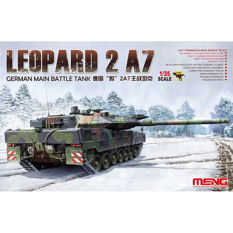 Meng TS027 1/35 Leopard 2 A7 German MBT