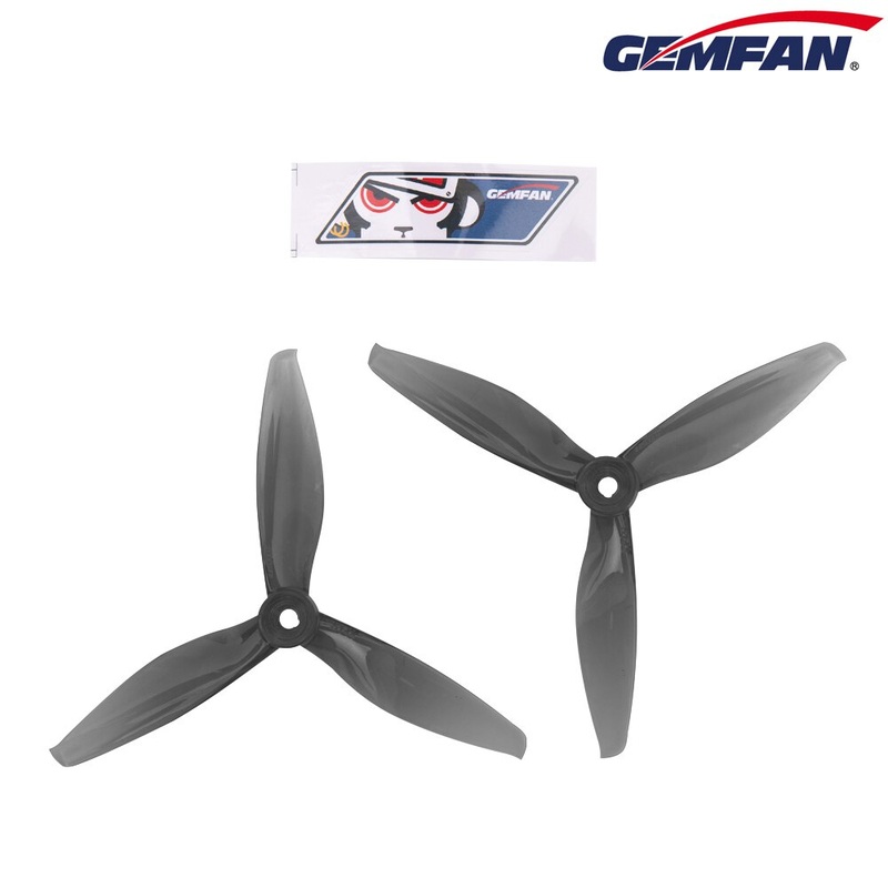 2 Pair Gemfan 5144 5inch 3 Paddle Propeller with 5mm Hole compatible 2205-2306 Brushless Motor for DIY RC Drone FPV Multicopter Yellow