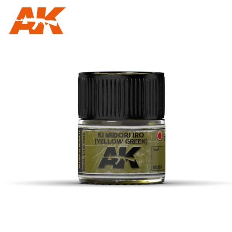 AK Interactive RC333 Real Colors : IJA #29 KI Midori IRO (Yellow-Green)