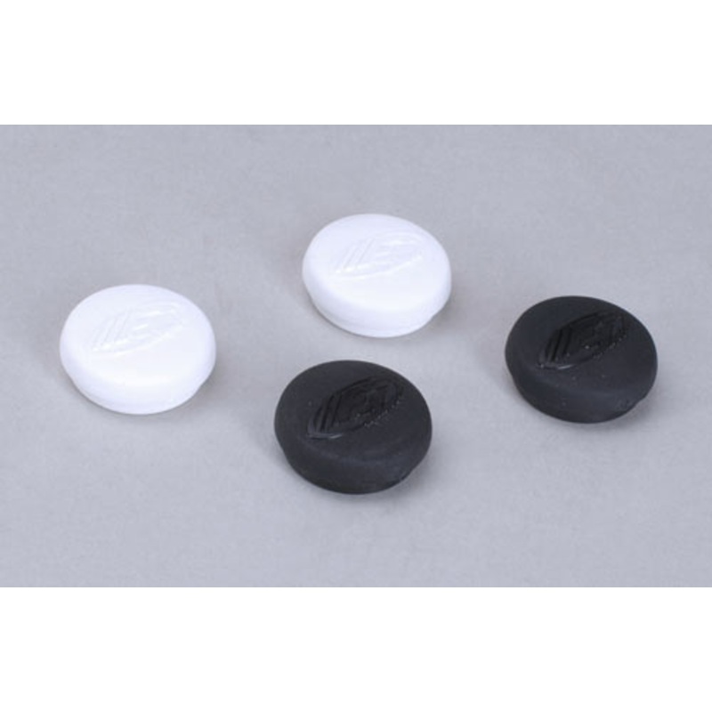 FG Modellsport Car Spares Caps - Headlights Black/White (Pk4) 05437/1 (BOX 64)