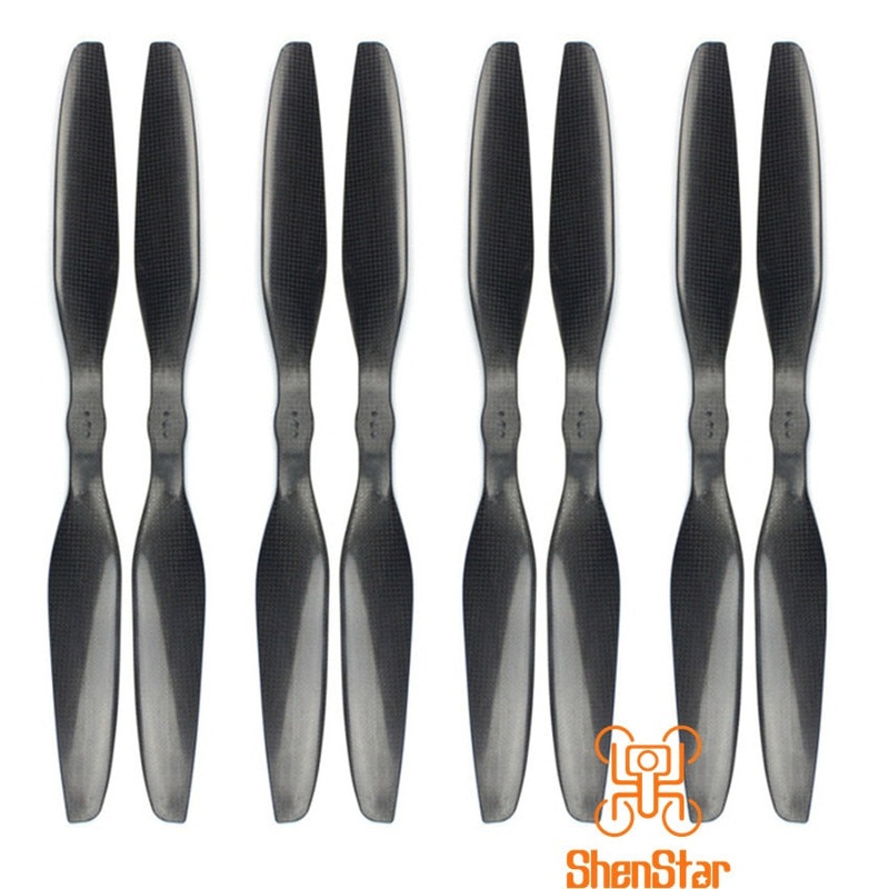 JMT 1pack of 4Pairs 1855 3K Carbon Fiber Propellers CW CCW 18x5.5 CF Props for DIY Multicopter 18 inch Drone Accessory Black