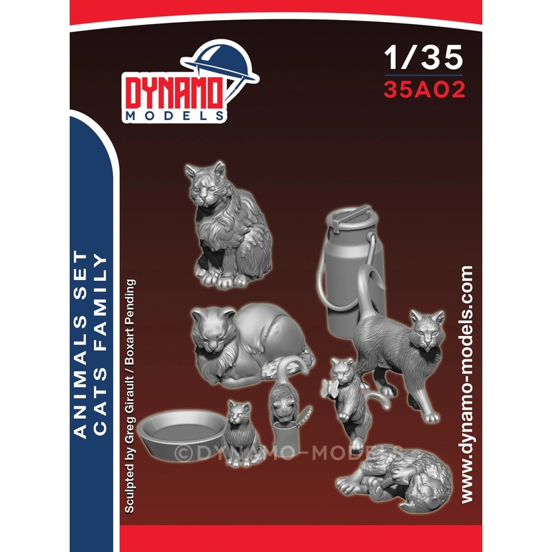Dynamo DYM35A02 1/35 Animal set Family of cats