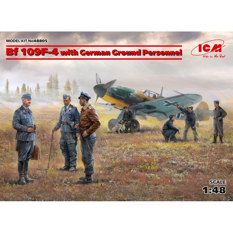 ICM 48805 Messerschmitt Bf 109F-4 with German Ground Personnel