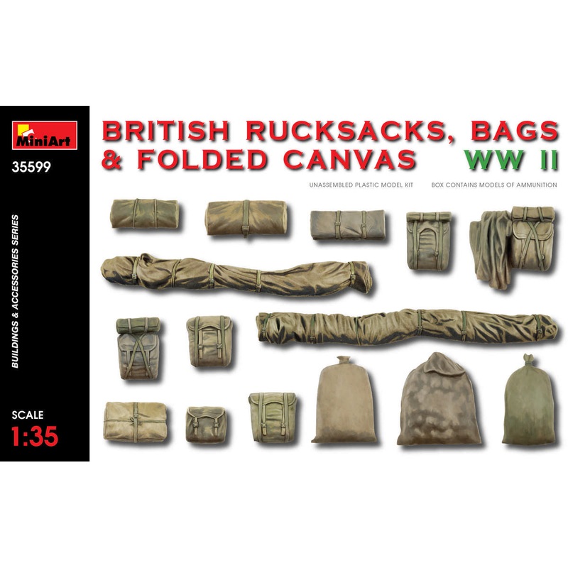 MiniArt 35599 1/35 British Rucksacks, Bags & Folded Canvas