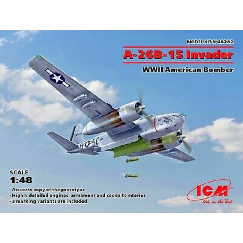 ICM 1/48 48282 A-26B-15 Invader, WWII American Bomber
