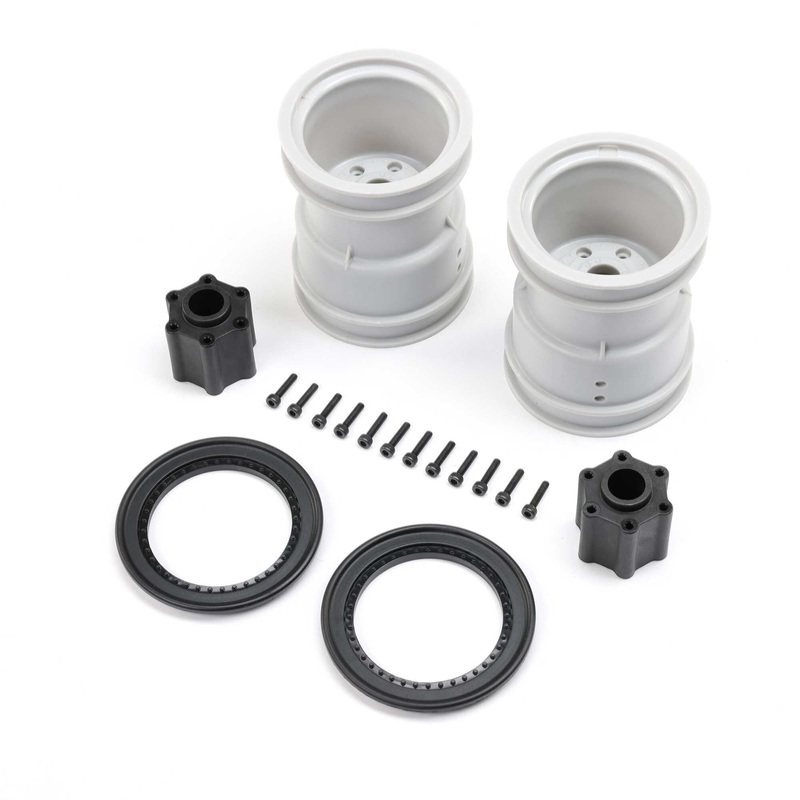 Losi 2.6 Wheel with Beadlock Ring Black (2): LMT 2.0 Z-LOS-1816
