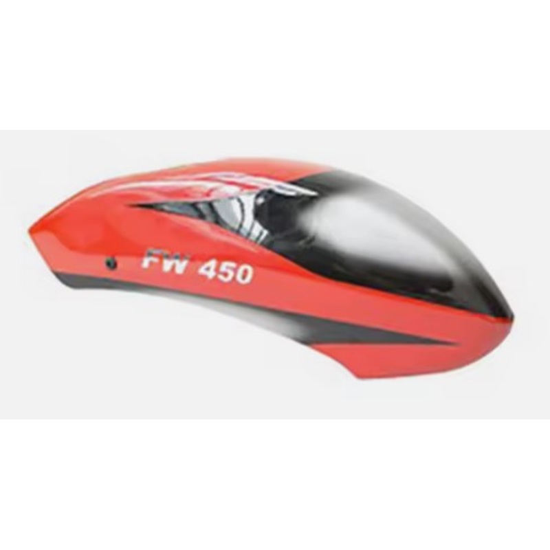 450 size Heli Fiberglass Painted Canopy - Red (Box 30)