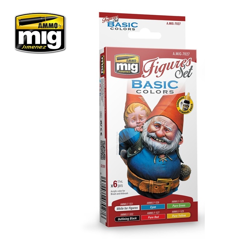 AMMO by Mig 7027 Basic Colors Set for Figures
